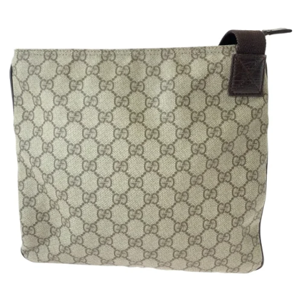Gucci Vintage Pre-owned Canvas gucci-bags Beige Heren