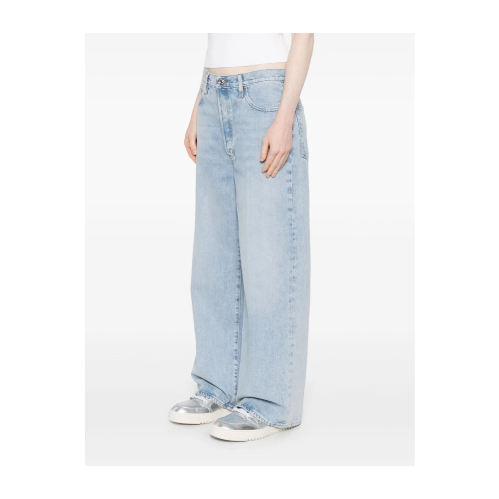 Frame Wijde Baggy Jeans Blue Dames