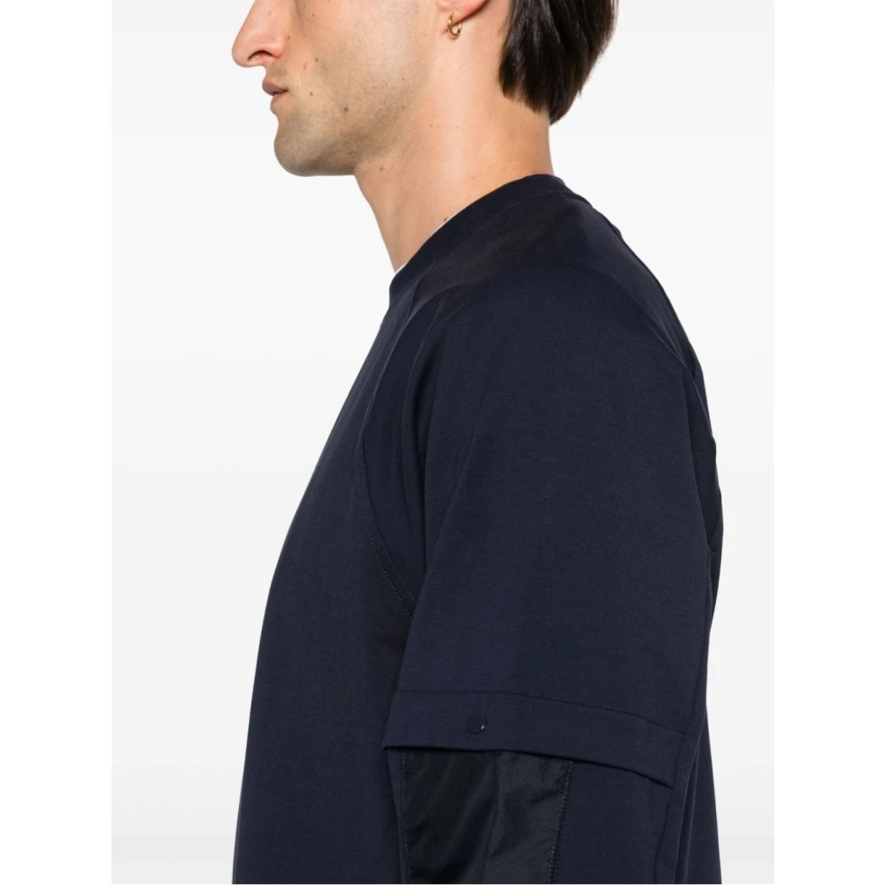 C.P. Company Stretch Crewneck Sweatshirts Metropolis Series Blue Heren