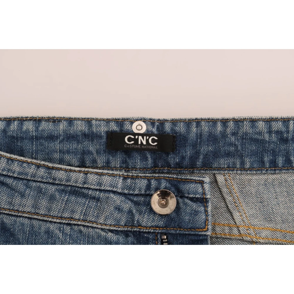 Costume National Blauwe Slim Fit Designer Jeans Blue Dames