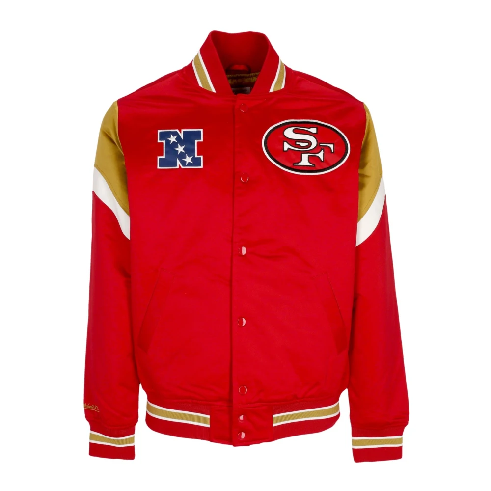 Mitchell & Ness Men's Red Nfl San Francisco 49Ers Bomber Jacket