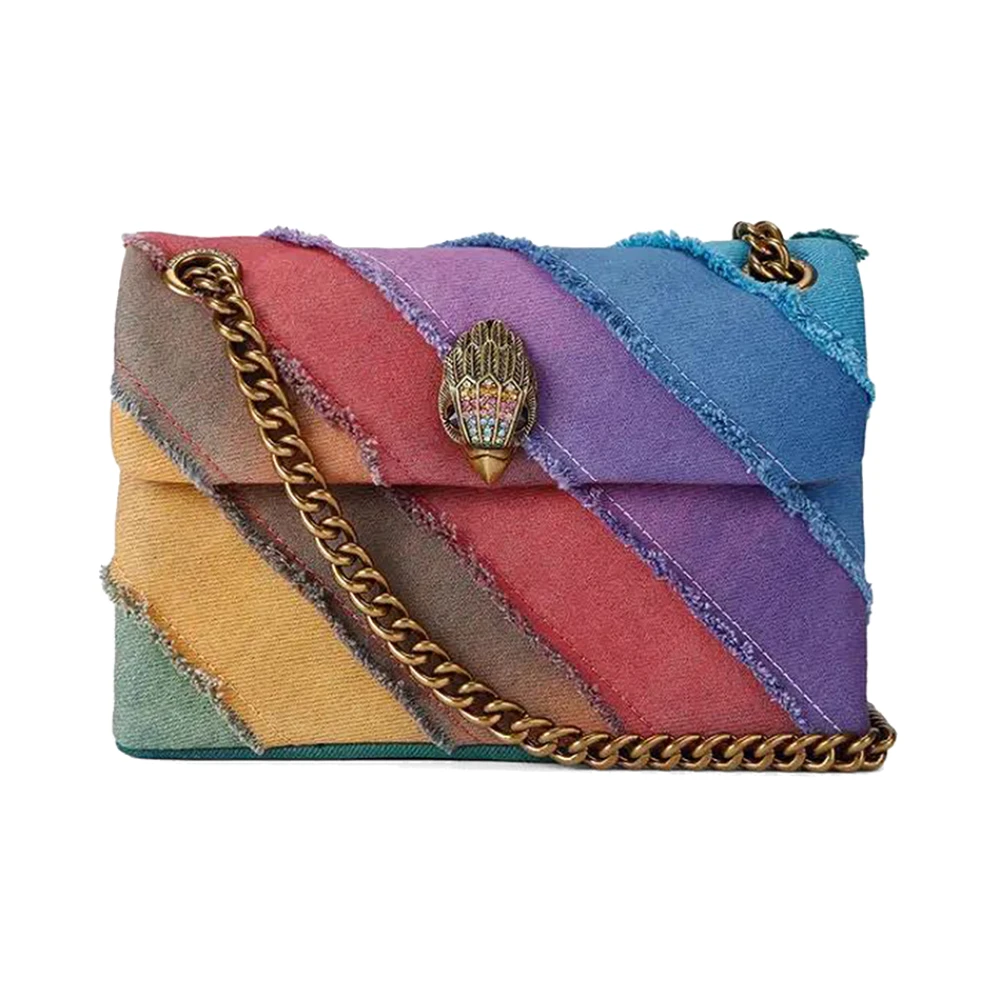 Kurt Geiger Regenboog Denim Mini Kensington Tas Multicolor Dames