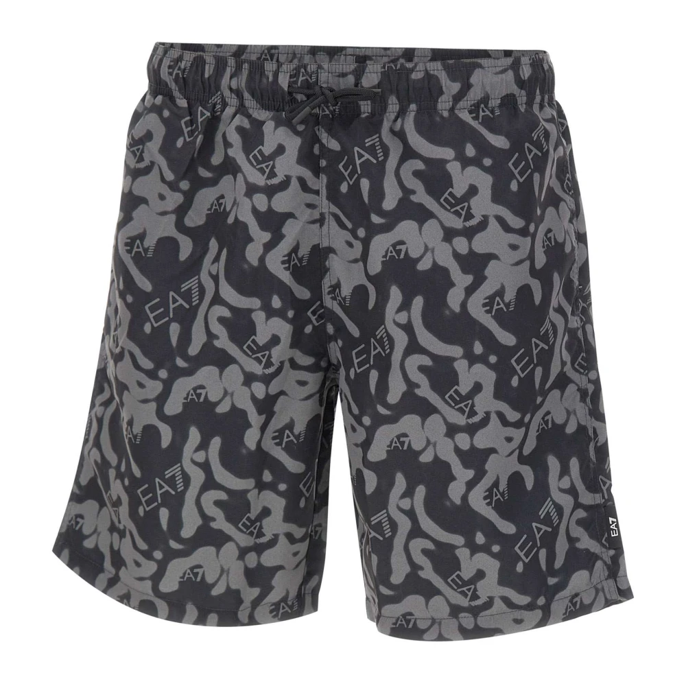 Emporio Armani Ea7 Mannelijk Zwart Badmode Heren, L, Polyester, Ea7 Sea Kleding