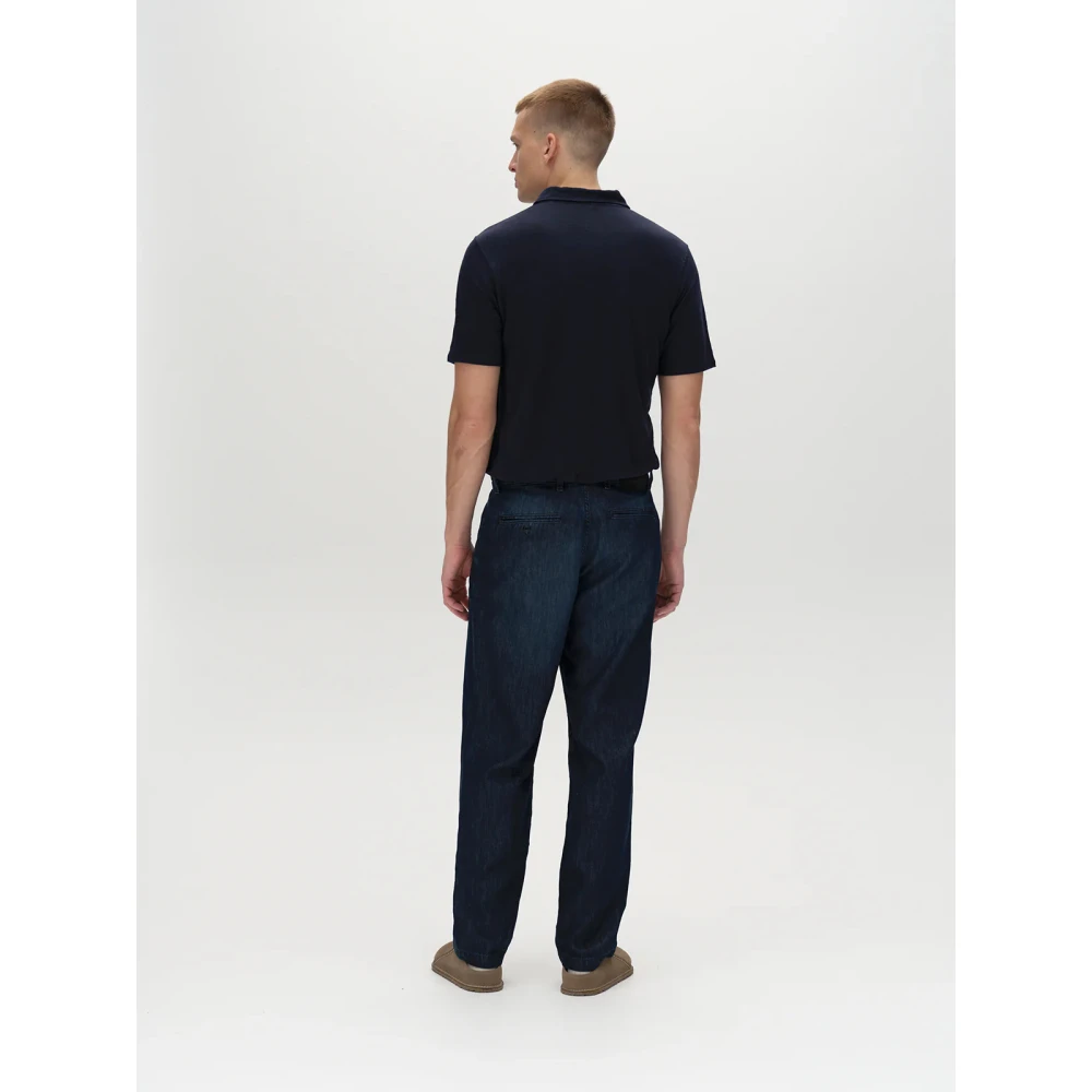 Gabba Blauwe Geplooide Jeans Kyoto K4461 Blue Heren