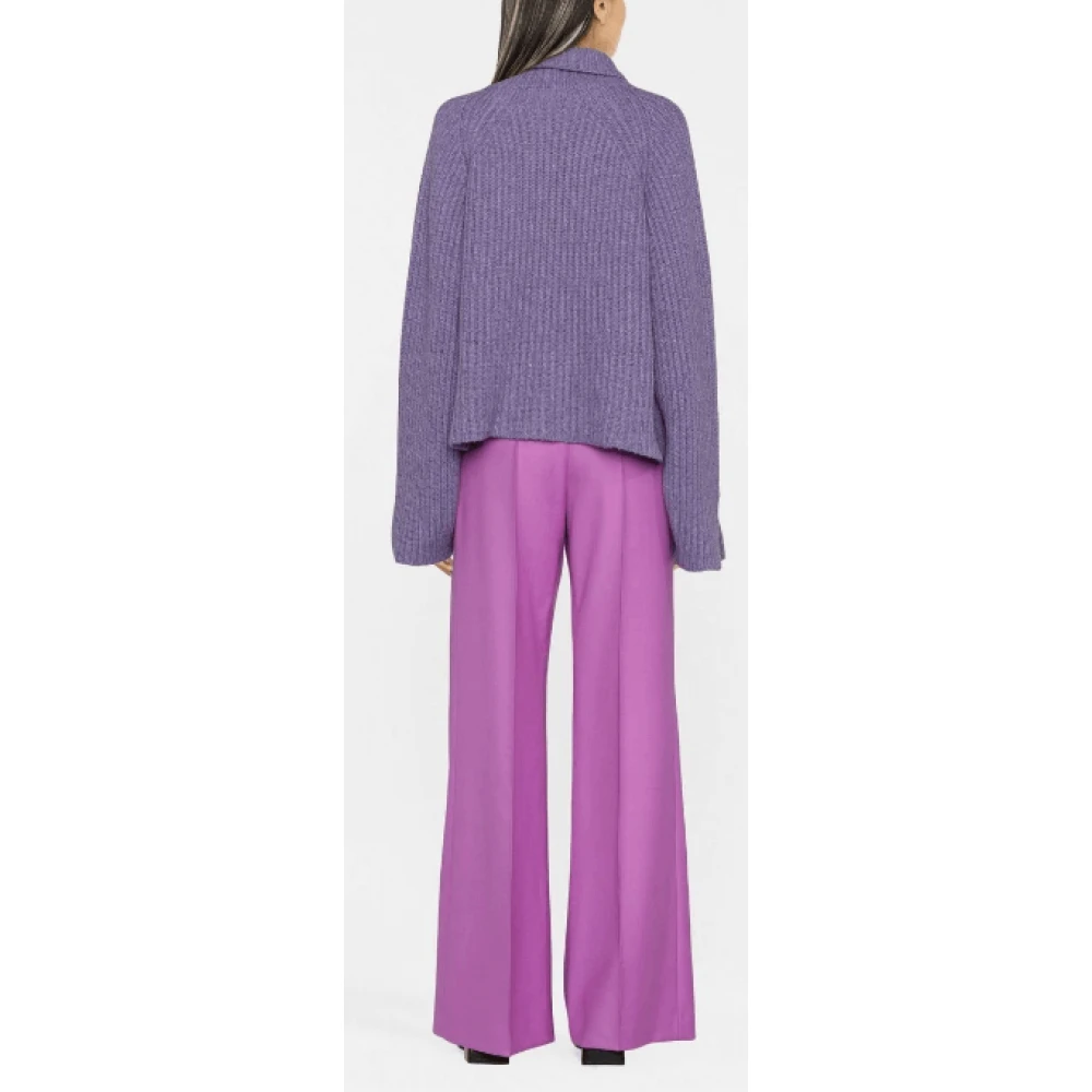 Khaite Amethyst Cashmere Roll-Neck Sweater Purple Dames
