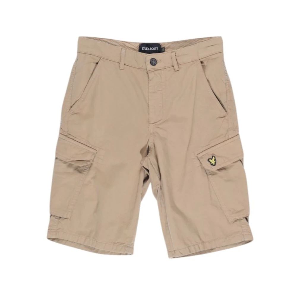 Lyle & Scott Beige Katoenen Bermuda Shorts Herfst Winter Beige Heren