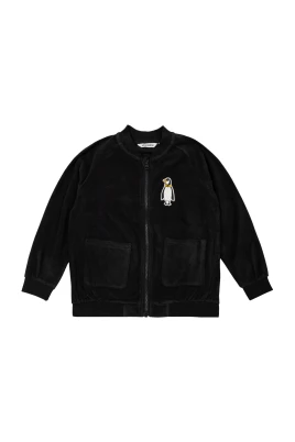 Fleece sweatshirt med patch