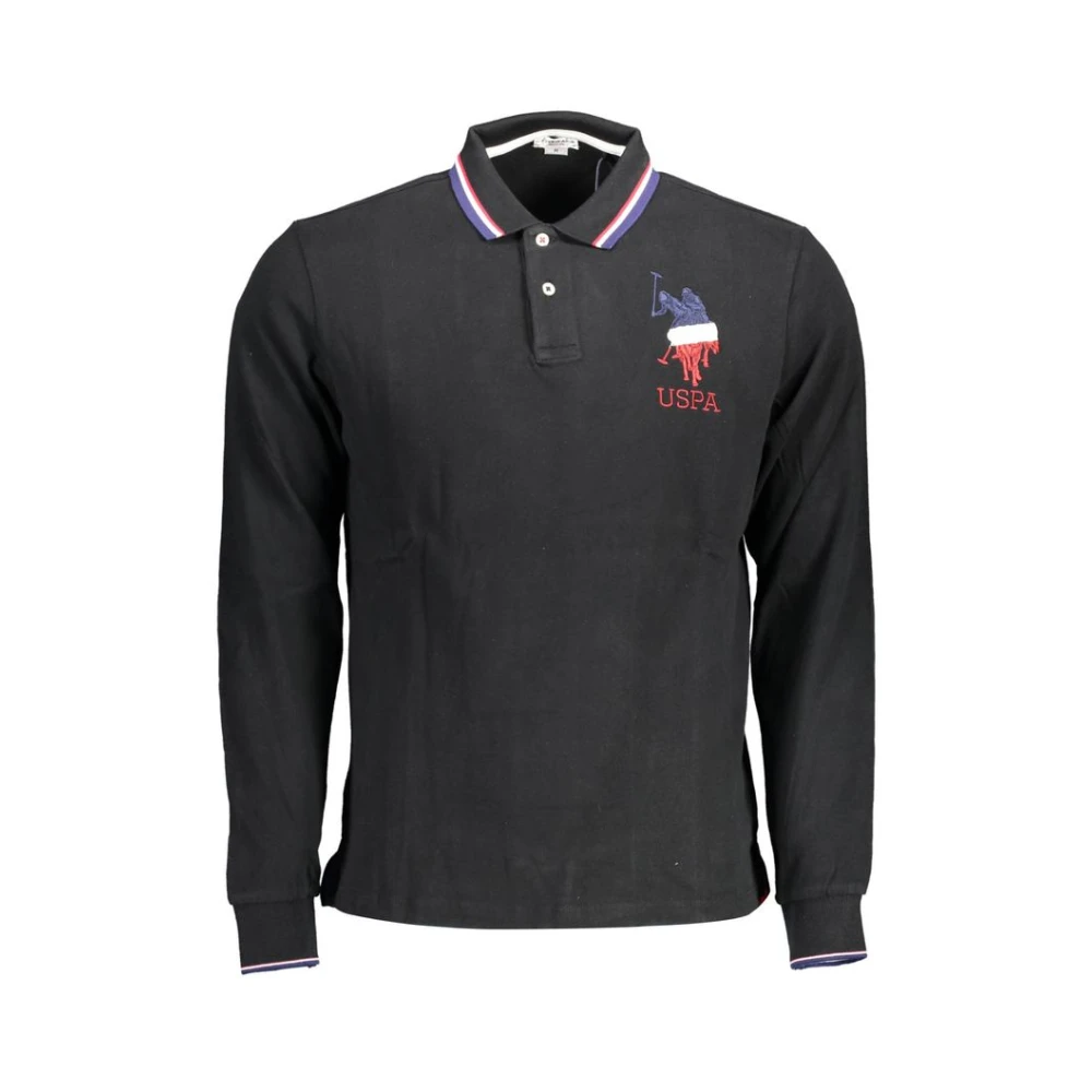 U.s. Polo Assn. Men's Black Polo Shirts, 2XL, Long-Sleeved Polo Shirt