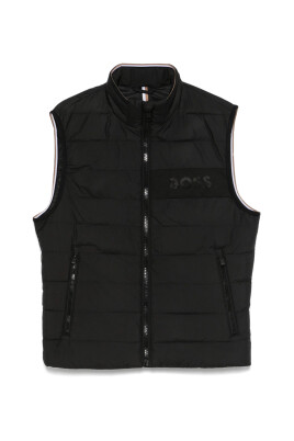 black-sleeveless-zip-front-logo-outerwear