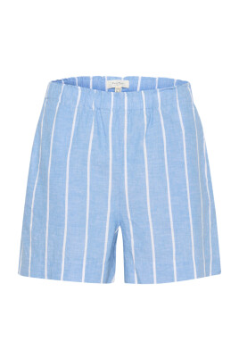 bla-og-hvid-stribet-elastisk-talje-shorts