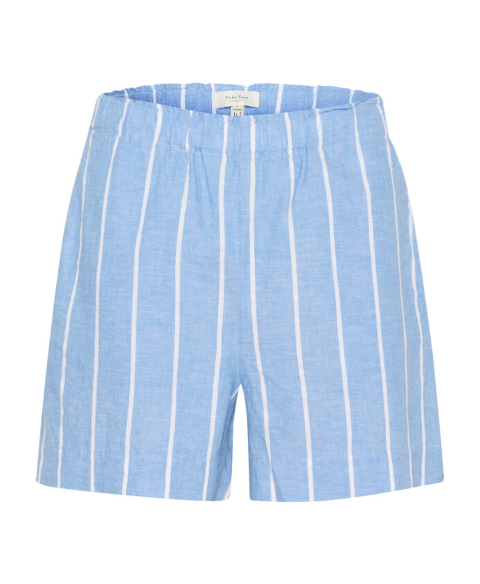 short-raye-bleu-et-blanc-a-taille-elastique