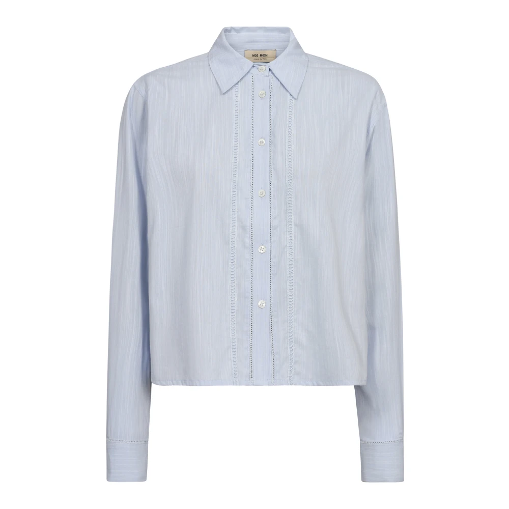 MOS MOSH Elegante Skyway Shirt met Bånddetaljer Blue Dames