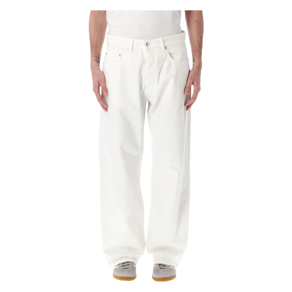 Icon Denim Men's White Loose Fit Jeans, W30, Will Baggy Jeans