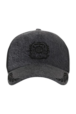 Broderad denimkeps