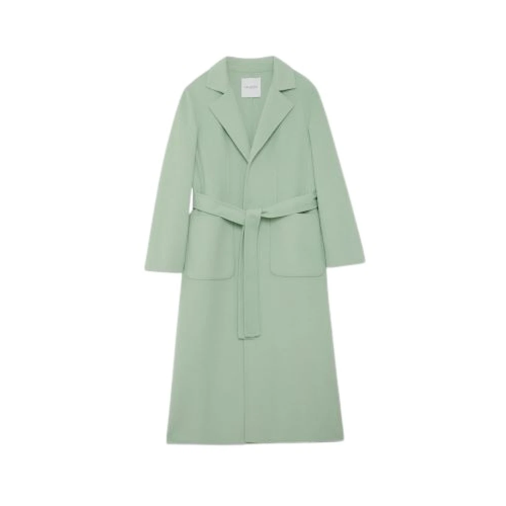 Ermanno Scervino Groene Wollen Jas Dubbele Stof Green Dames