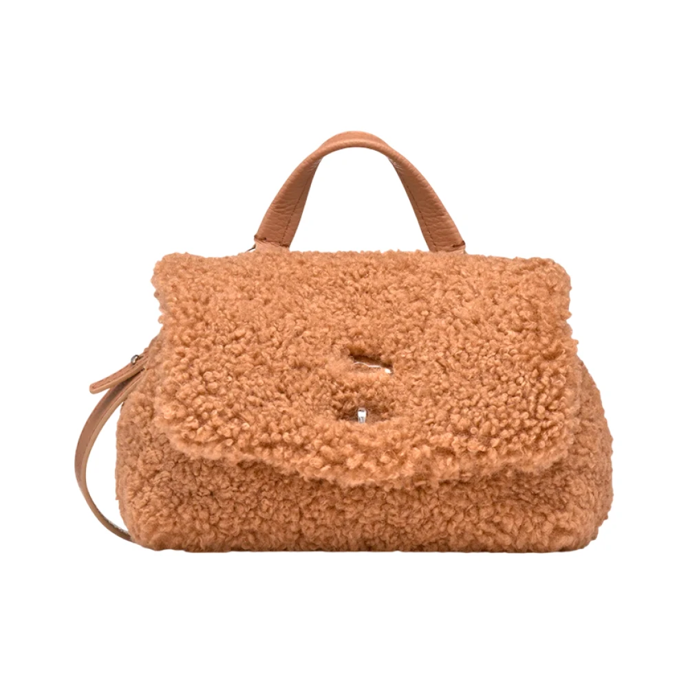 Zanellato Women's Brown Handbags, One Size, Teddy Fabric Postina Shoulder Bag