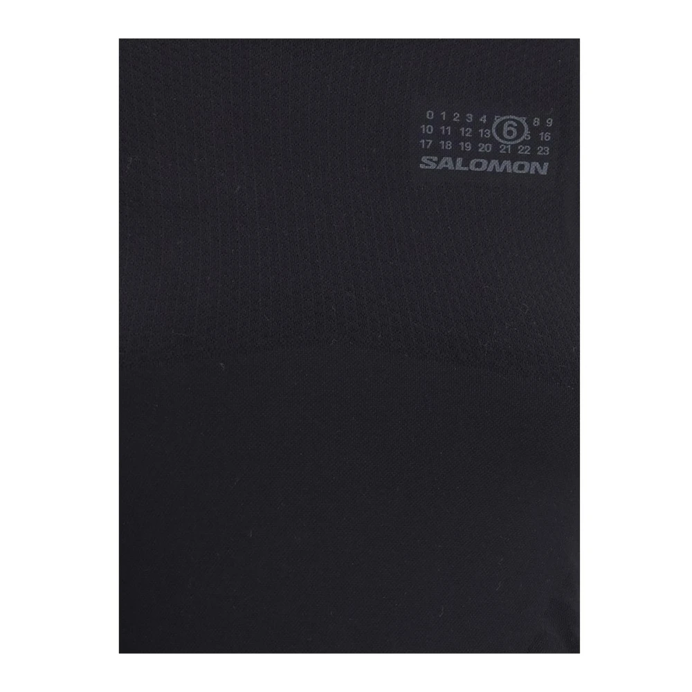 MM6 Maison Margiela Thermische Jersey met Monogramdetail voor Vrouwen Black Dames