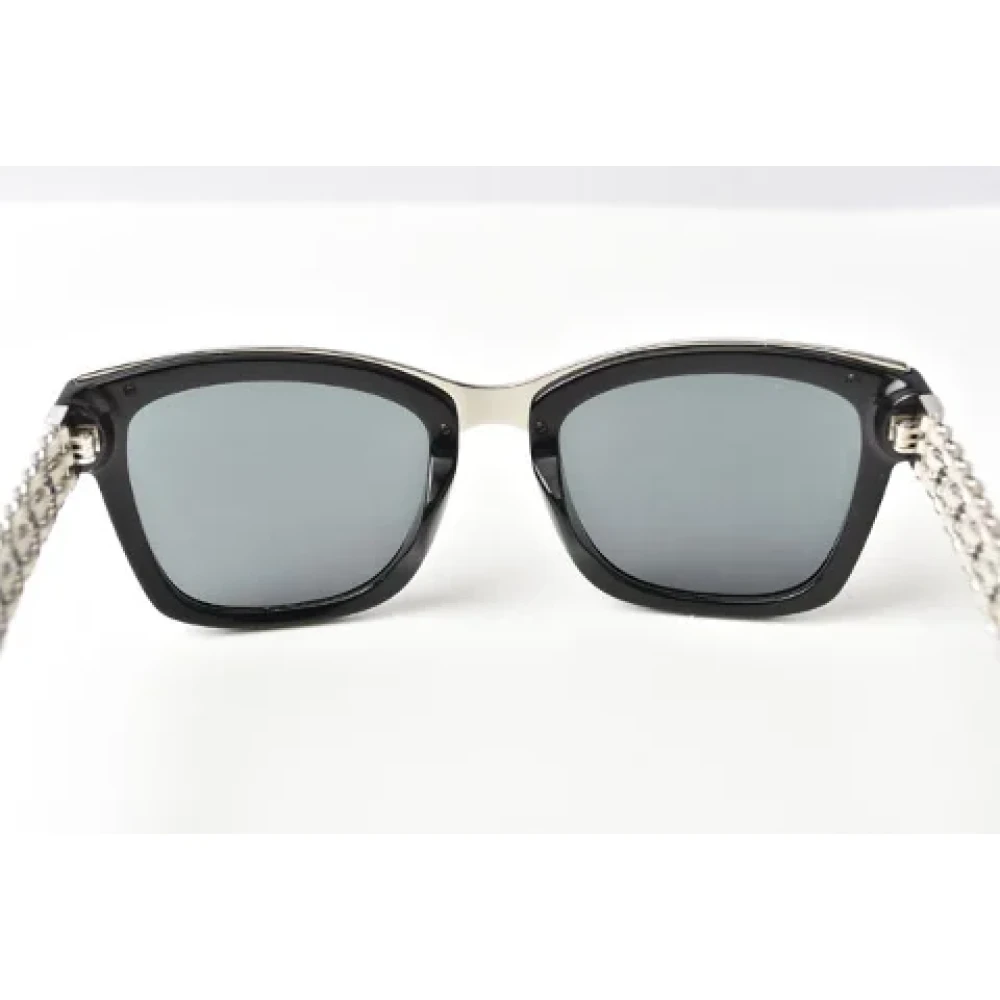 Chanel Vintage Pre-owned Plastic sunglasses Black Dames