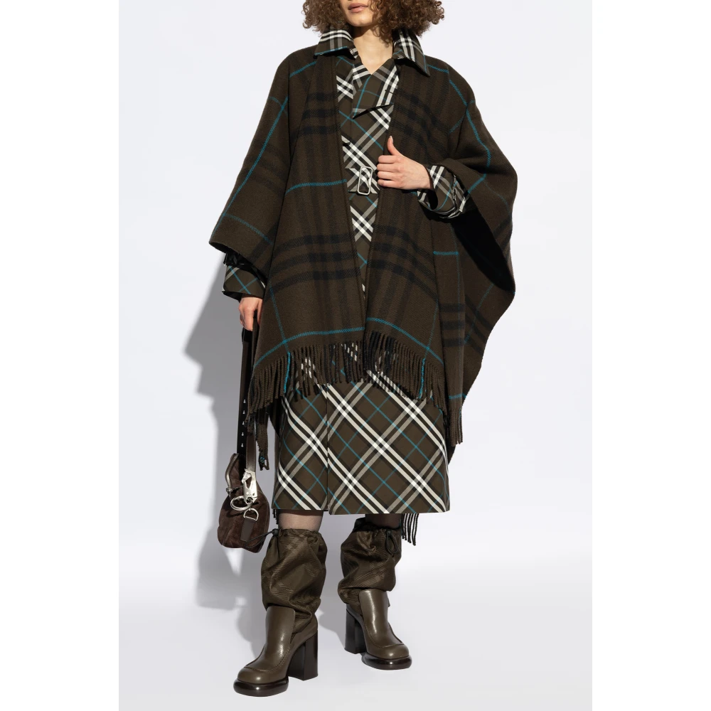 Burberry Wollen Poncho Multicolor Dames