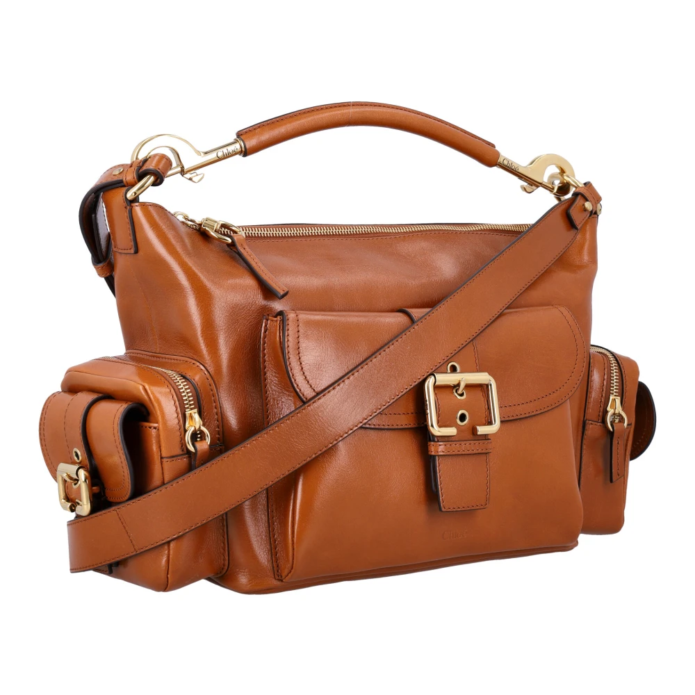 Chloé Bruine Leren Cameratas met Zakken Brown Dames