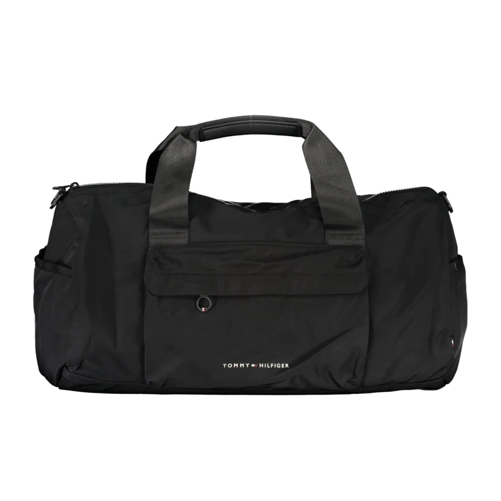 Tommy Hilfiger Men's Black Bag With Multiple Compartts