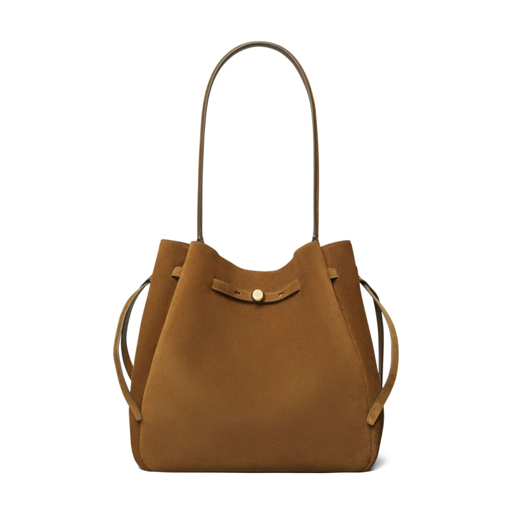 Tory Burch Women's Brown Large Romy Suede Bucket Bag