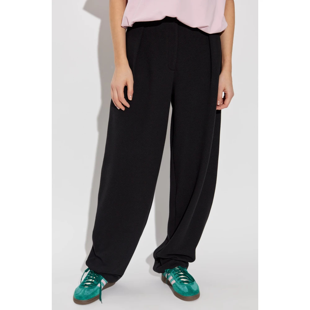 Emporio Armani Broek met toelopende pijpen Black Dames