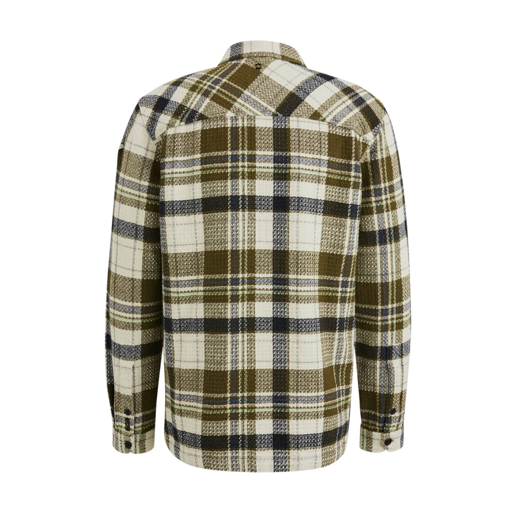 PME Legend Dobby Mattweave Lange Mouw Shirt Multicolor Heren