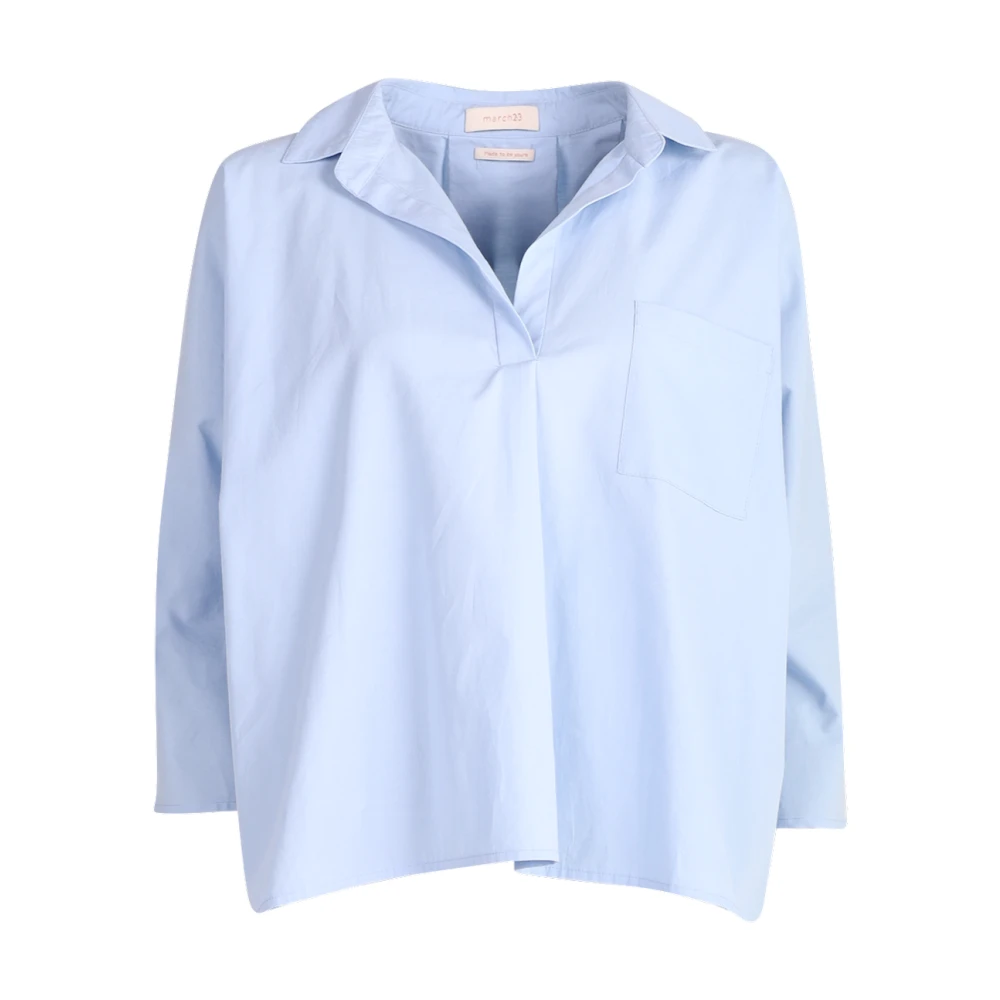 March23 Blouses Shirts Blue Dames