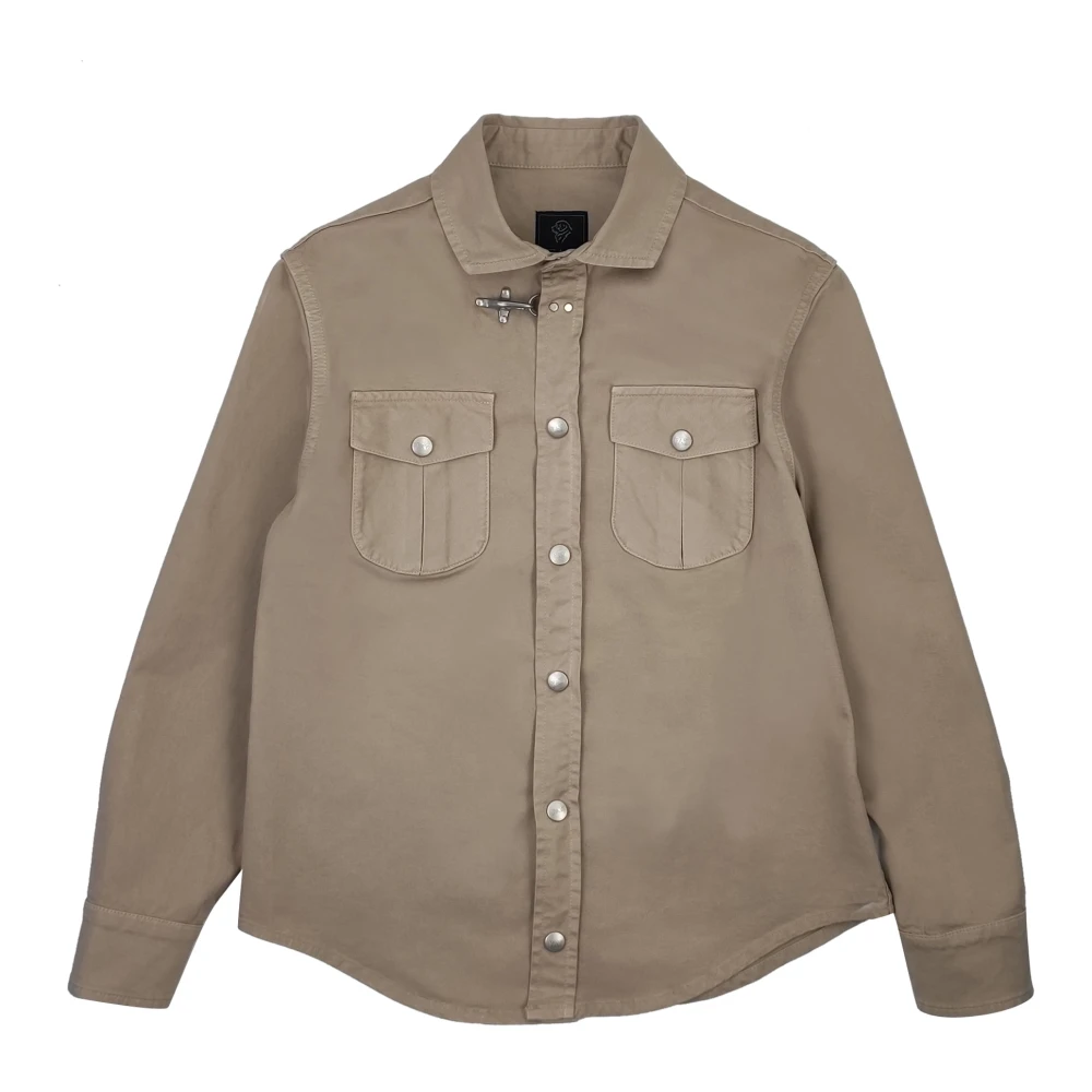 Fay Boys Beige Twill Cotton Shirt - Light Jackets - 10 Y - Kids