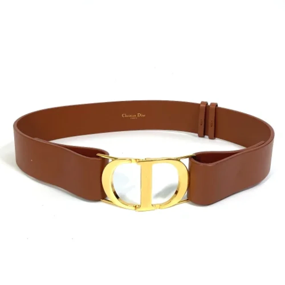 Dior Vintage Pre-owned Leather belts Brown Dames