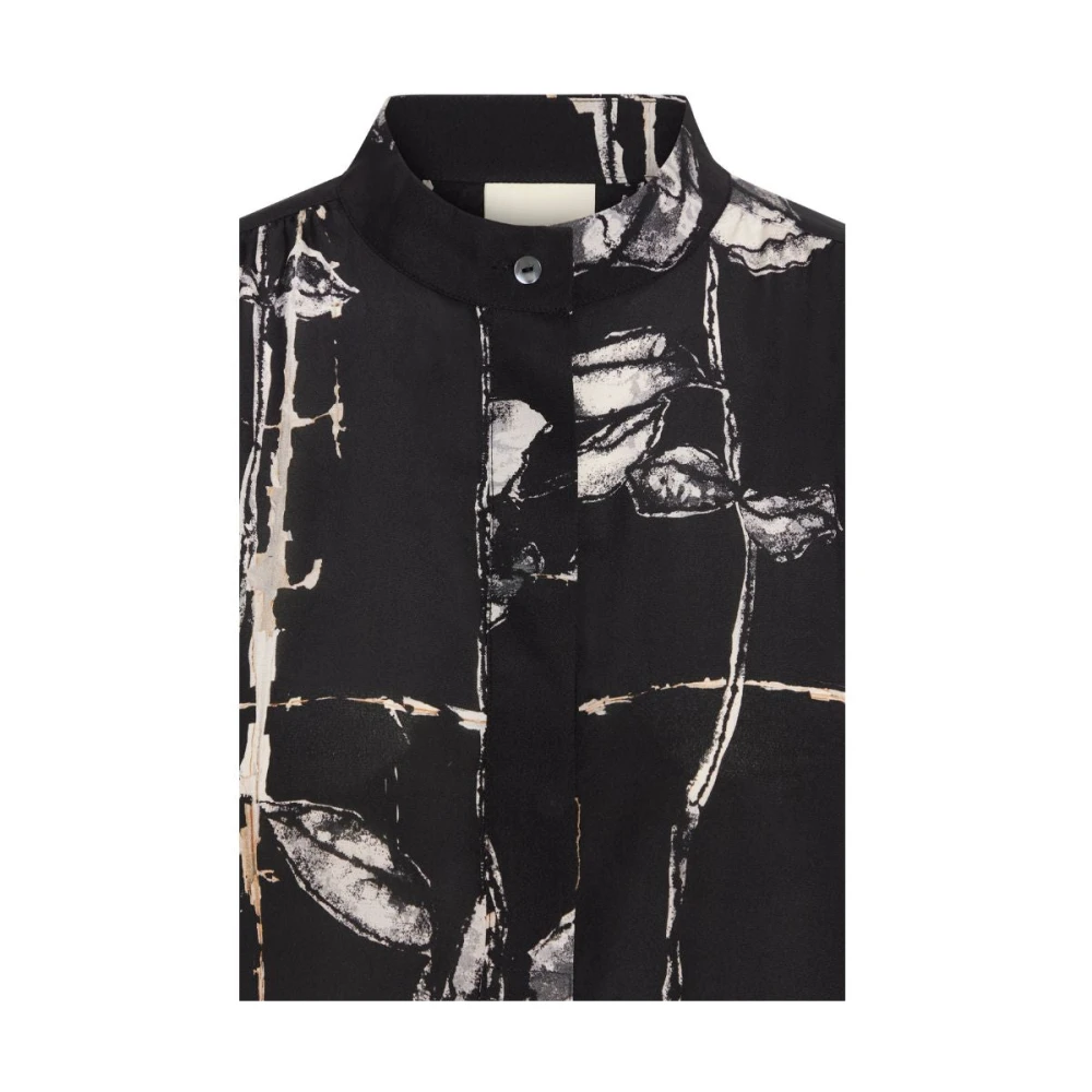 Heartmade Zwarte Folie Shirt Black Dames