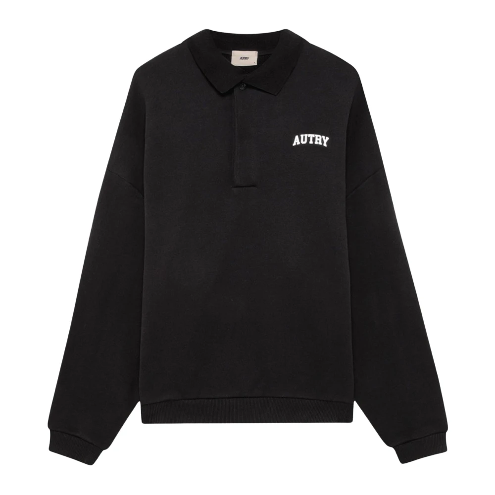 Autry Men's Black Cotton Sweatshirt With Logo - Sweatshirts - M - Sweatshirts & Hoodies