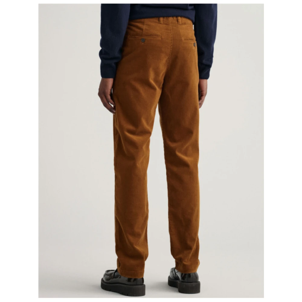 Gant Corduroy Chino Broek Brown Heren