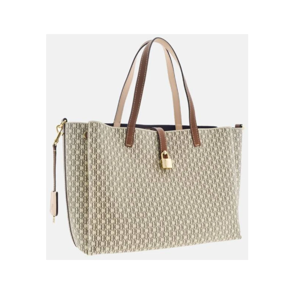 Carolina Herrera Matryoshka Locked All Day Shopping Tas Beige Dames