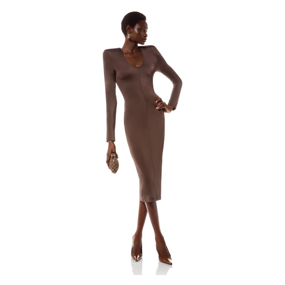 MVP wardrobe Eclipse Midi Jurk Brown Dames