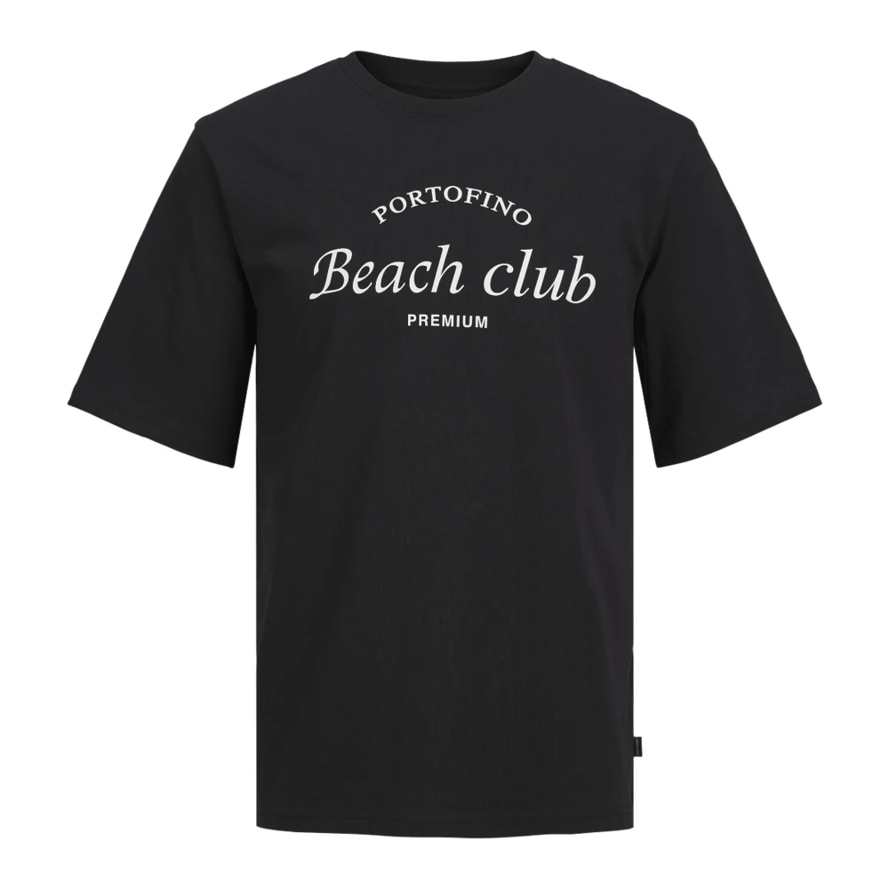 Jack & jones Ocean Front Print T-Shirt Black Heren