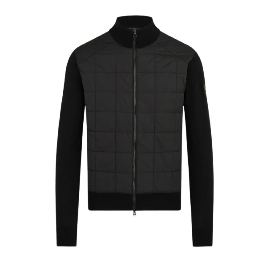 Belstaff Gewatteerd gebreid vest met Phoenix-patch Black Heren