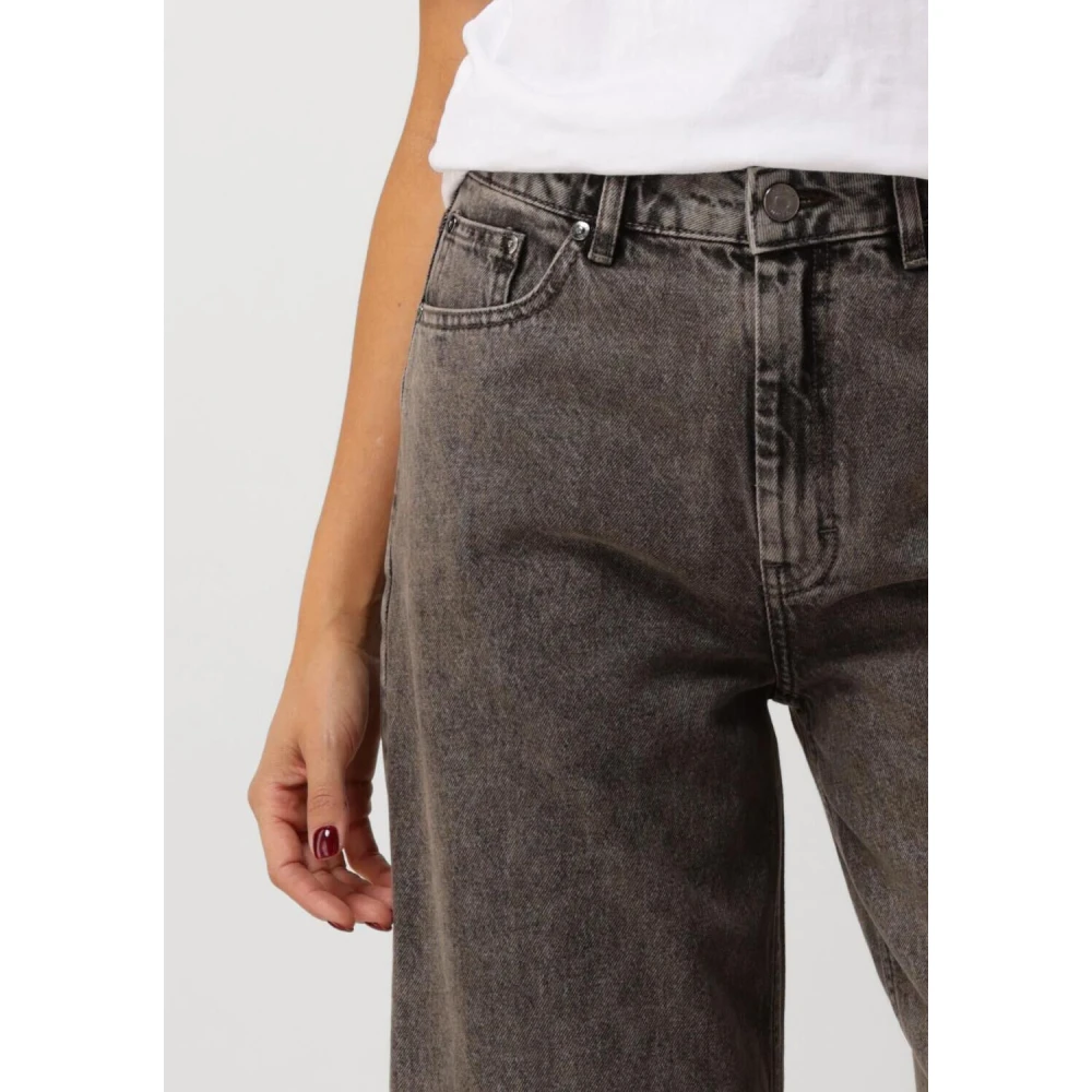 Gestuz Grijze Wide Jeans voor Vrouwen Gray Dames