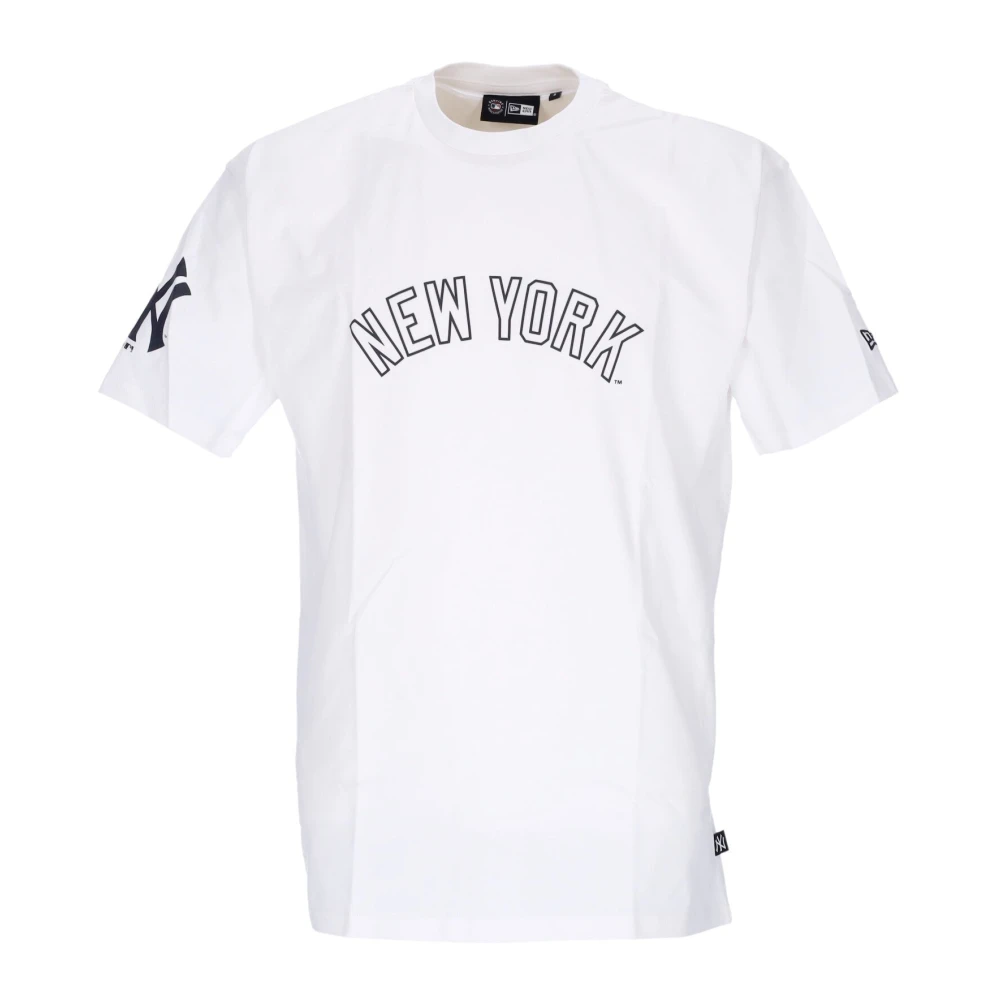New era Yankees Wordmark Oversize Tee Wit White Heren