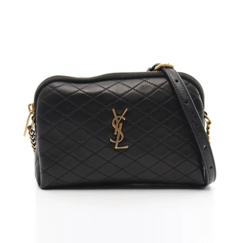 Saint Laurent Vintage Pre-owned Leather shoulder-bags Black Dames