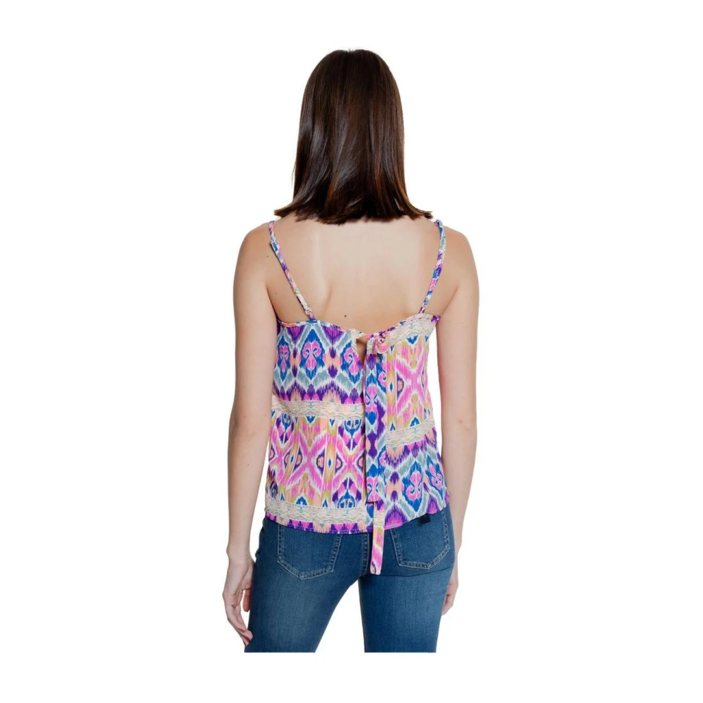 Only Ikat Print Cami Tank Top Pink Dames