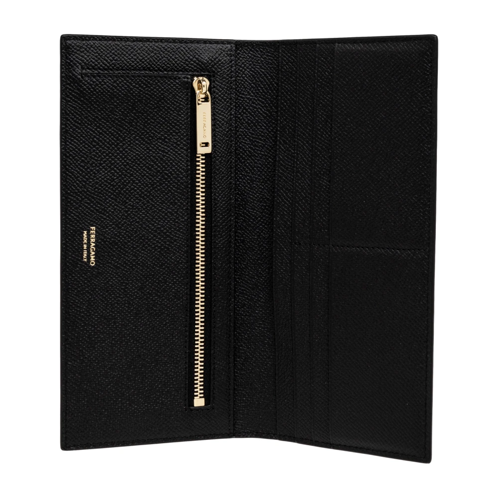 Salvatore Ferragamo Leren portemonnee Black Heren