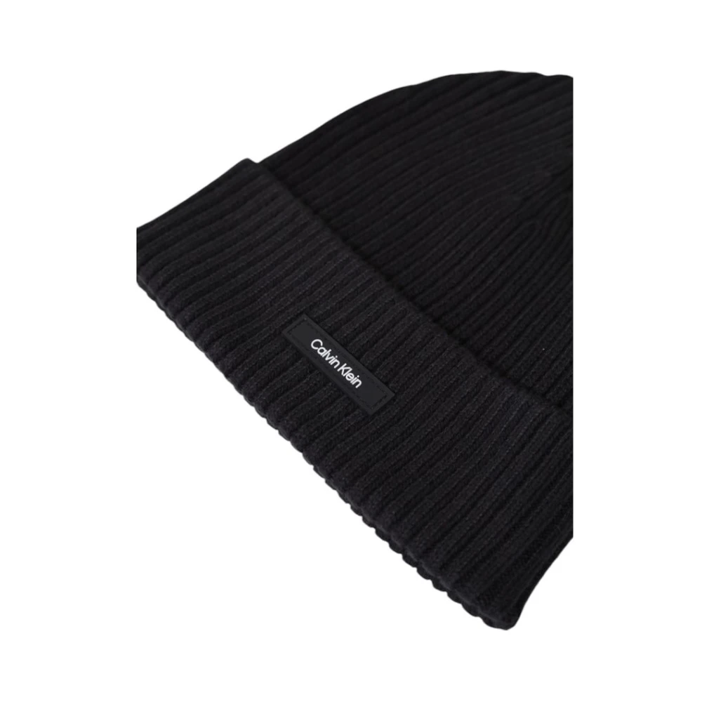 Calvin Klein Zwarte Biologische Katoenen Hoed & Muts Black Heren