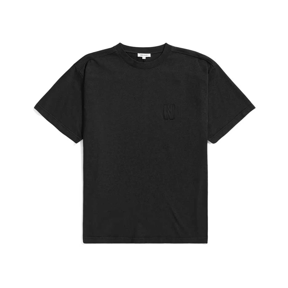 Norse Projects Geborduurd Patch T-shirt Zwart Black Heren