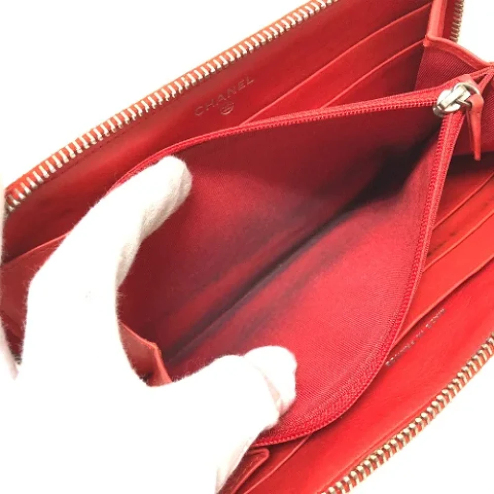 Chanel Vintage Pre-owned Leather wallets Orange Dames