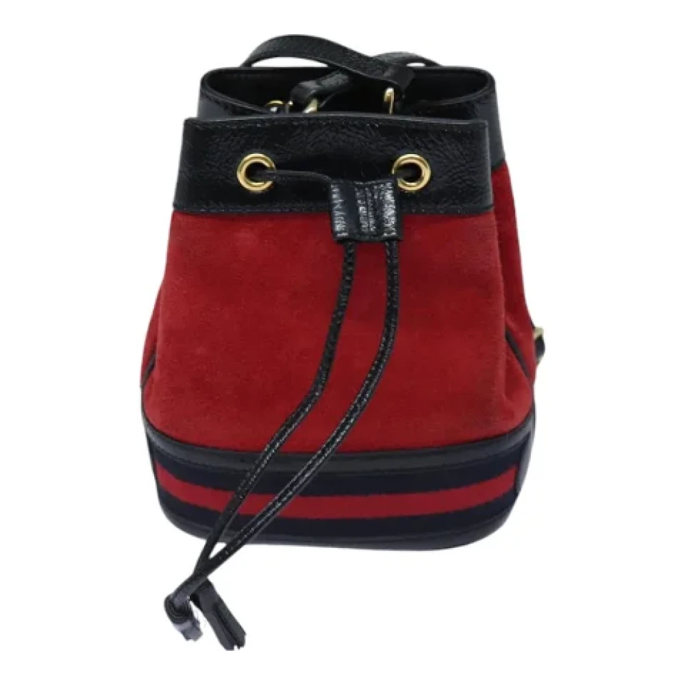 Gucci Vintage Pre-owned Suede gucci-bags Red Dames