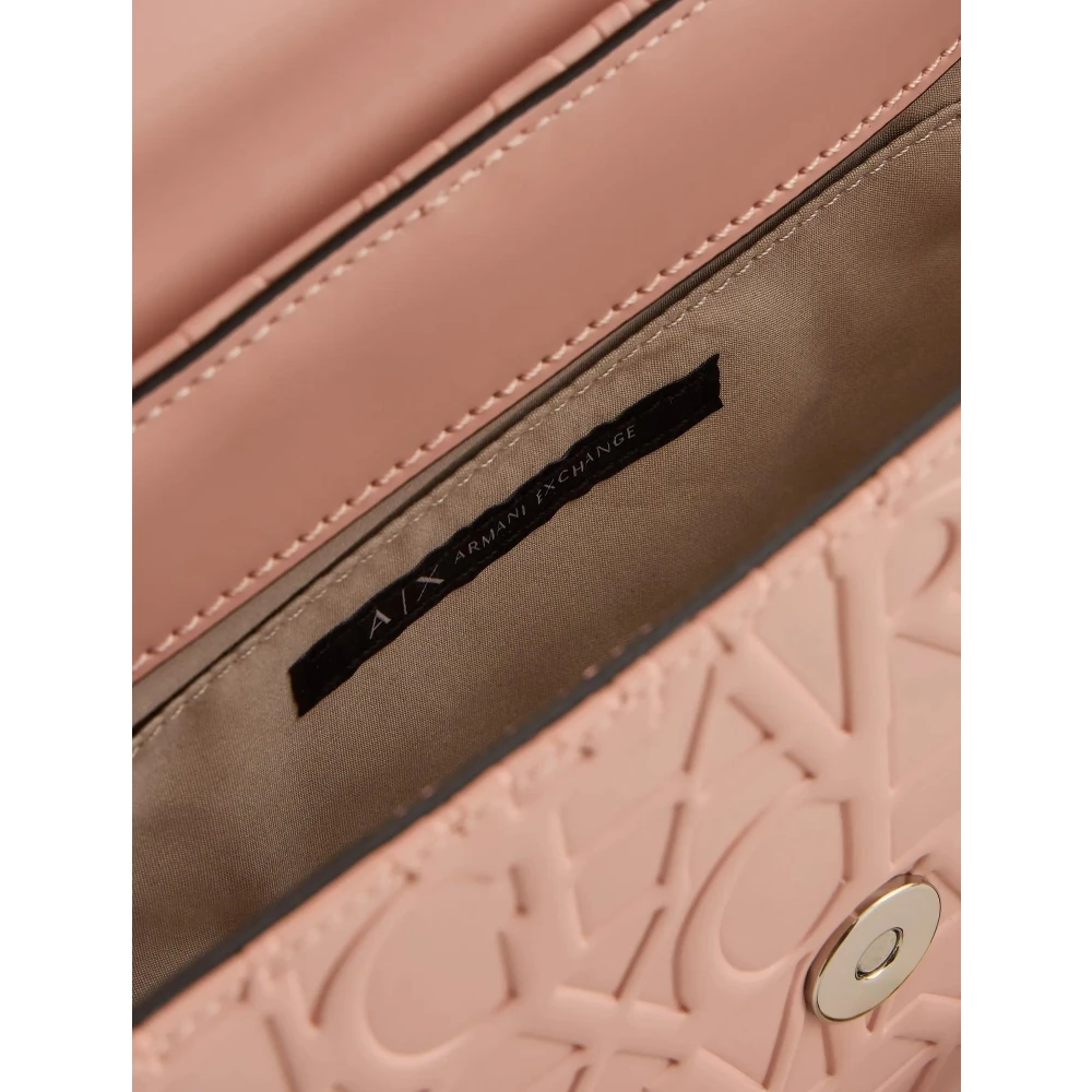 Armani Exchange Logo Schoudertas met Verstelbare Band Pink Dames