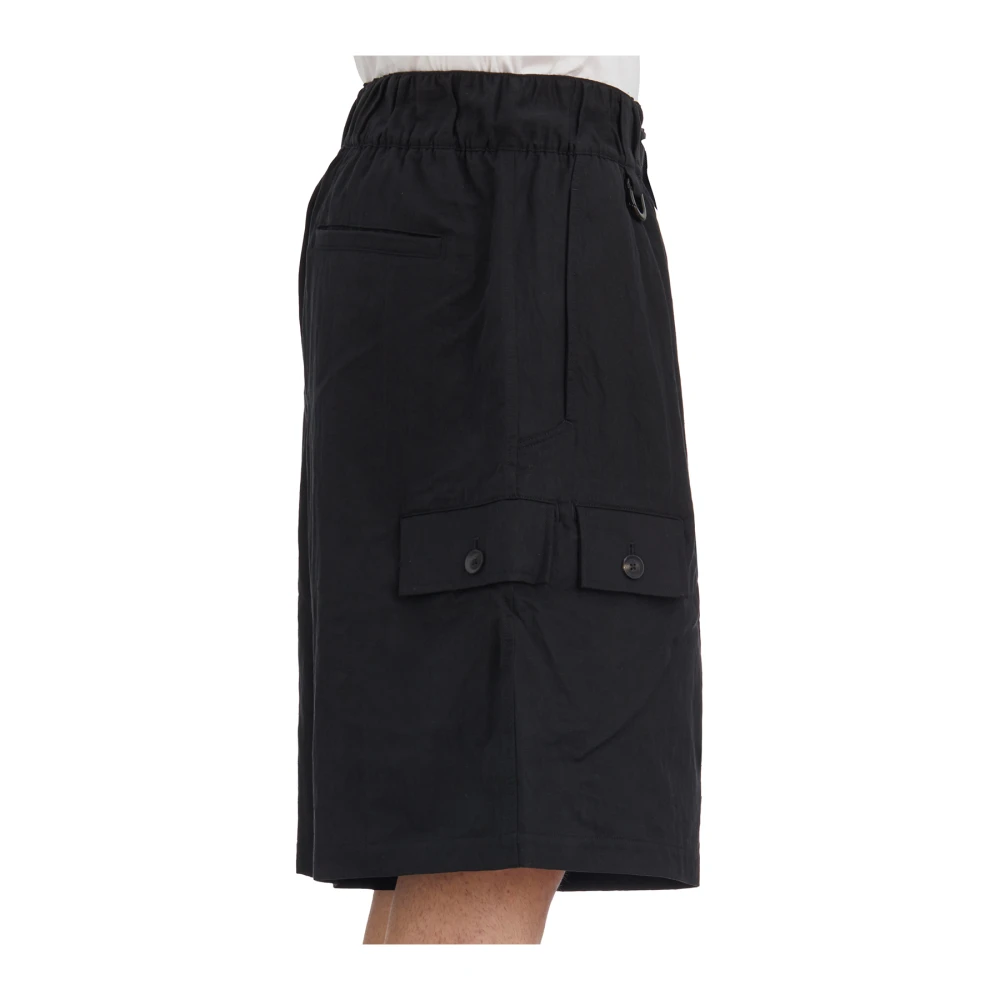 Y-3 Cargo Twill Bermuda Shorts Black Heren