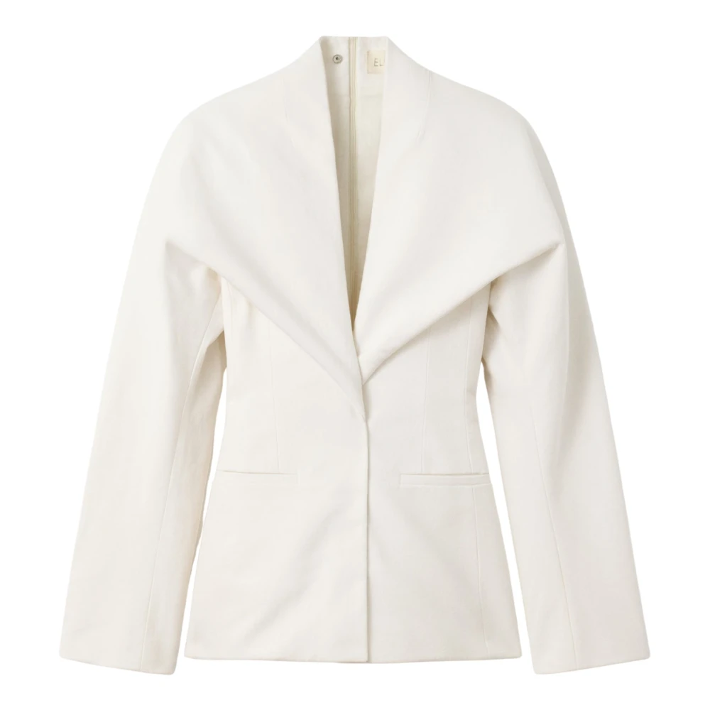 Jacquemus White Châle Jacket - Female - Blazers - Xs - Jackets